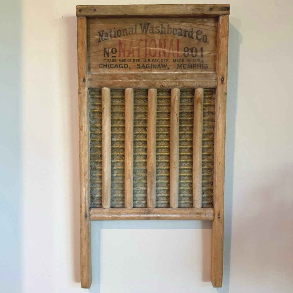 Antique 1920's Zinc King Washboard No. 701 – Rustic Farmhouse Laundry Primitive